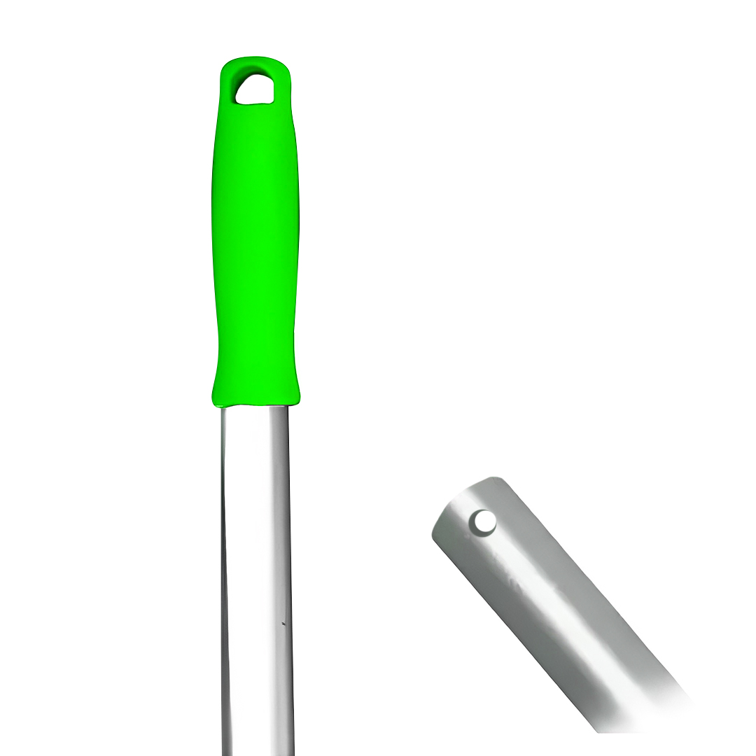 CABO DE ALUMÍNIO VERDE COM FURO - 1,40M