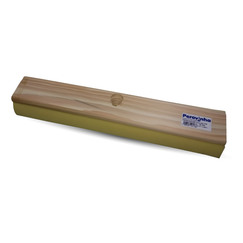 RODO PEROVINHA DE MADEIRA COM ESPUMA - 40CM