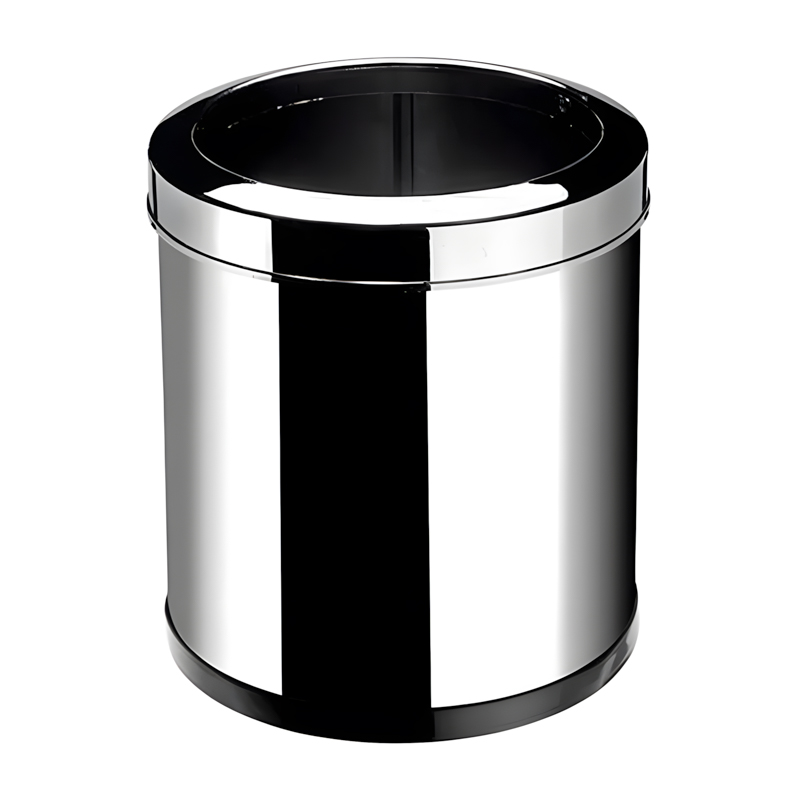 LIXEIRA COM ARO PLÁSTICO VIEL – 5 L – INOX – 3566