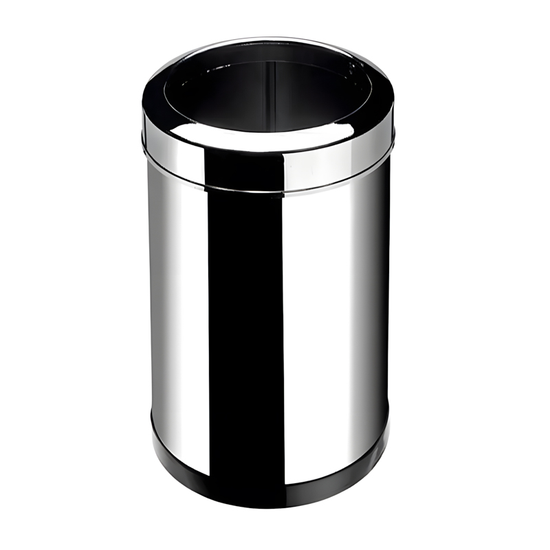 LIXEIRA COM ARO PLÁSTICO VIEL – 8 L – INOX – 3550