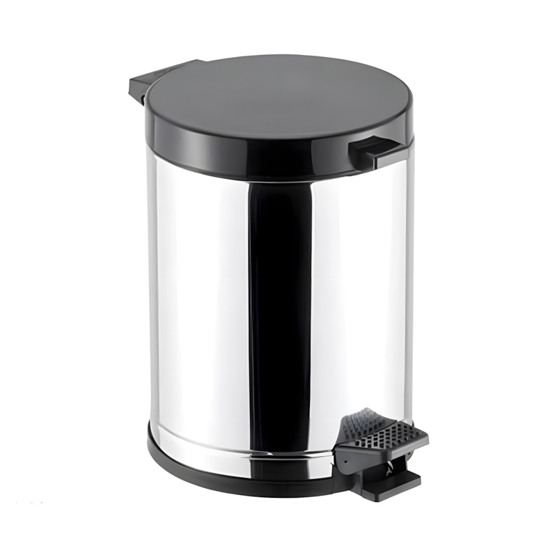 LIXEIRA COM PEDAL COM RODA VIEL – 10,5 L – INOX – 3565