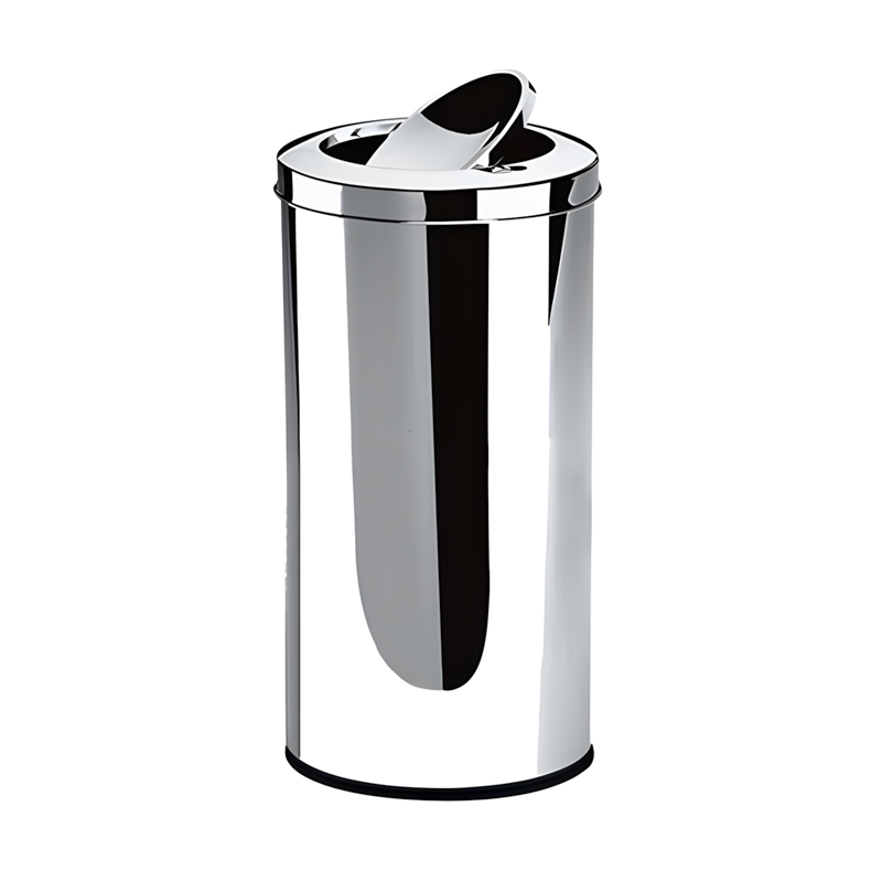 LIXEIRA COM TAMPA BASCULANTE VIEL – 8 L – INOX – 3529
