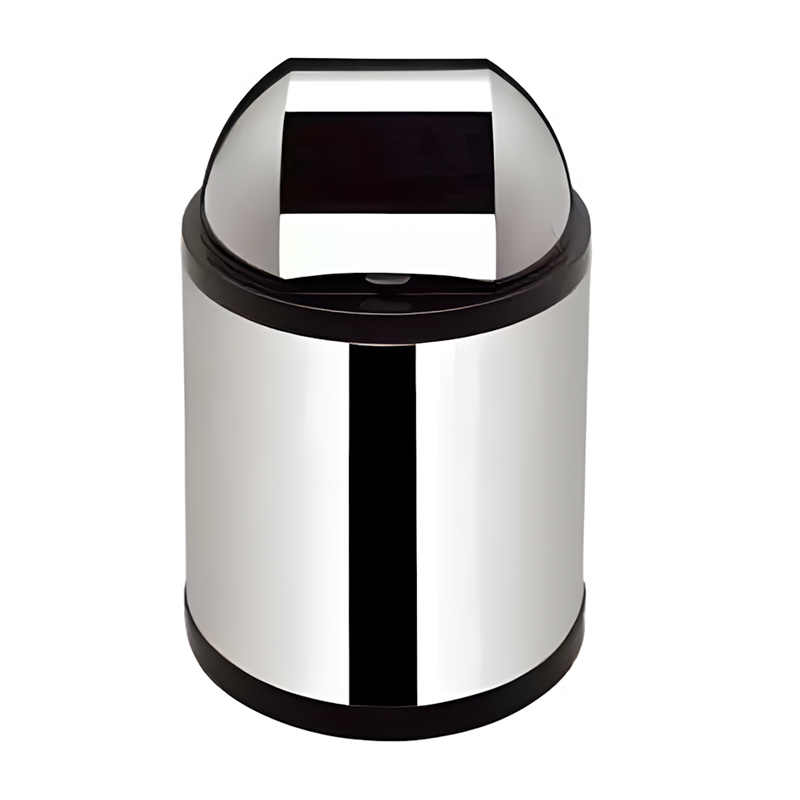 LIXEIRA RETRÁTIL TAMPA PRETA VIEL – 2,5 L – INOX – 3579