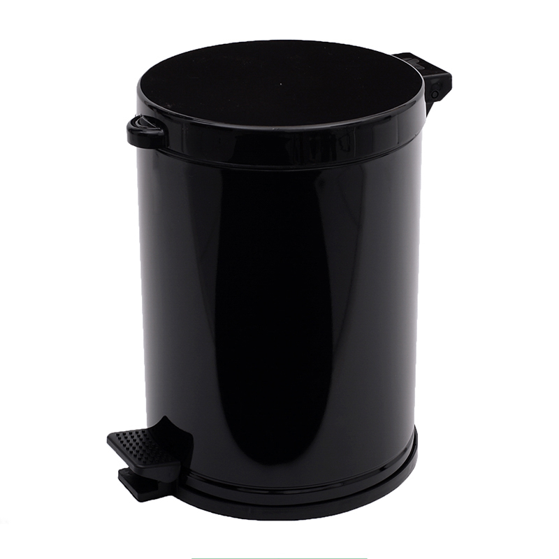 LIXEIRA COM PEDAL COM RODA VIEL – 10,5 L – PRETA – 3576