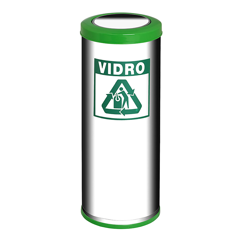 LIXEIRA VIEL – 30 L – VERDE VIDRO – 3594