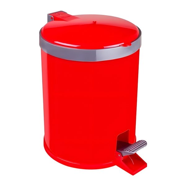 LIXEIRA COM PEDAL VIEL – 5 L – VERMELHA – 3486