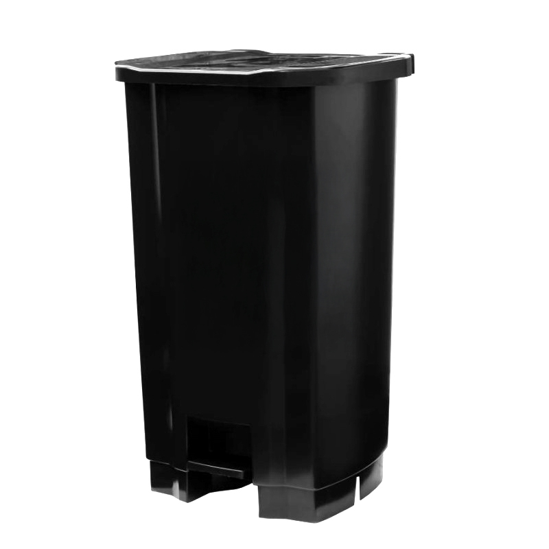 LIXEIRA COM PEDAL NYCOL – 100 L – PRETA