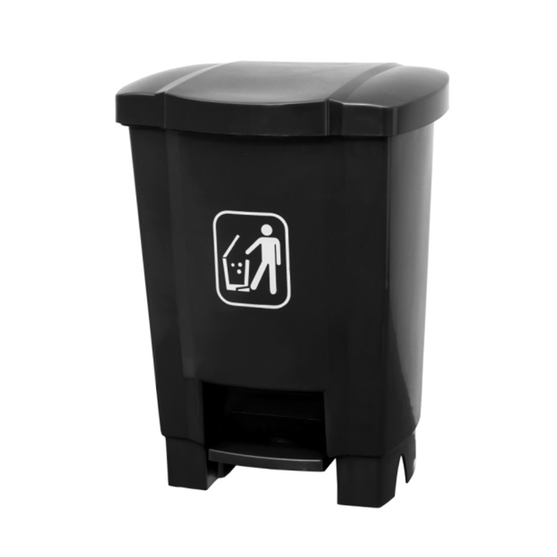 LIXEIRA COM PEDAL NYCOL – 18 L – PRETA