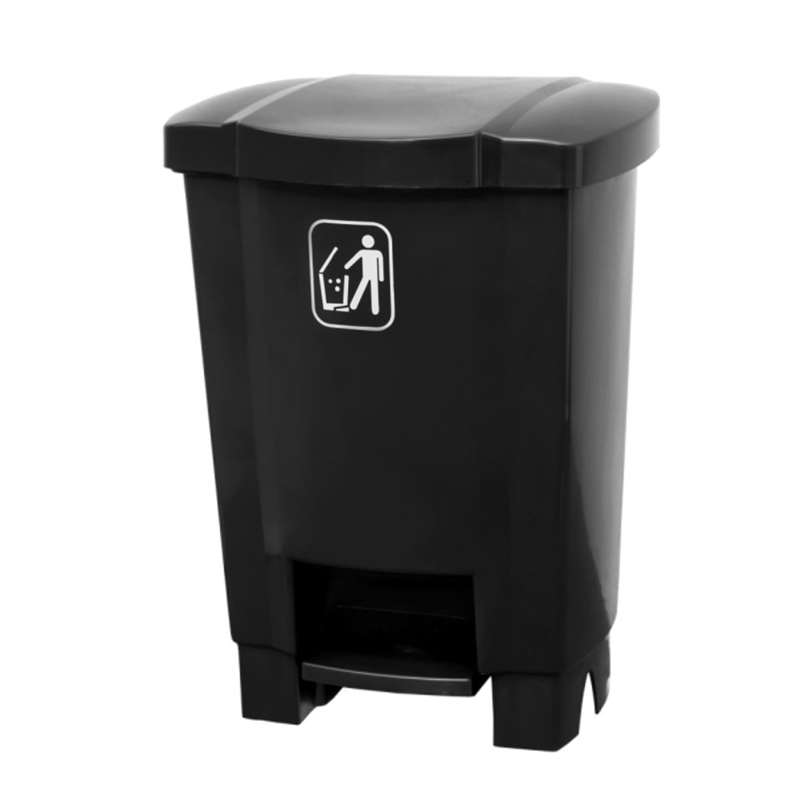 LIXEIRA COM PEDAL NYCOL – 50 L – PRETA