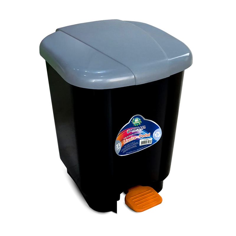 CESTO COM PEDAL PLÁSTICO ARQPLAST – 21 L