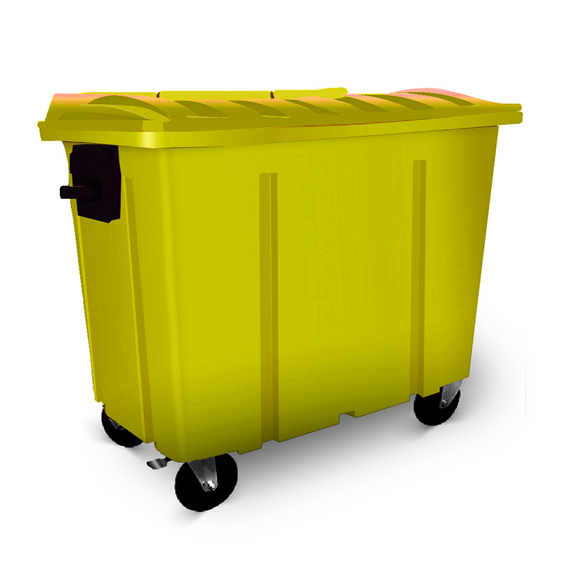 CONTENTOR DE LIXO PLÁSTICO LAR – 1000 L – AMARELO