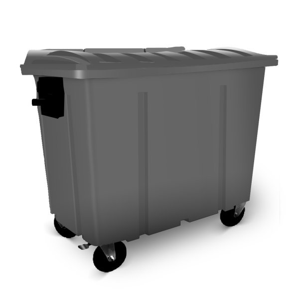 CONTENTOR DE LIXO PLÁSTICO LAR – 1000 L – CINZA