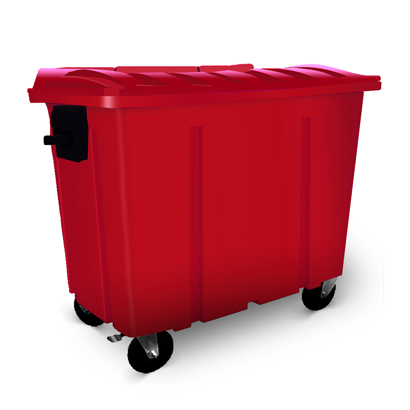 CONTENTOR DE LIXO PLÁSTICO LAR – 1000 L – VERMELHO