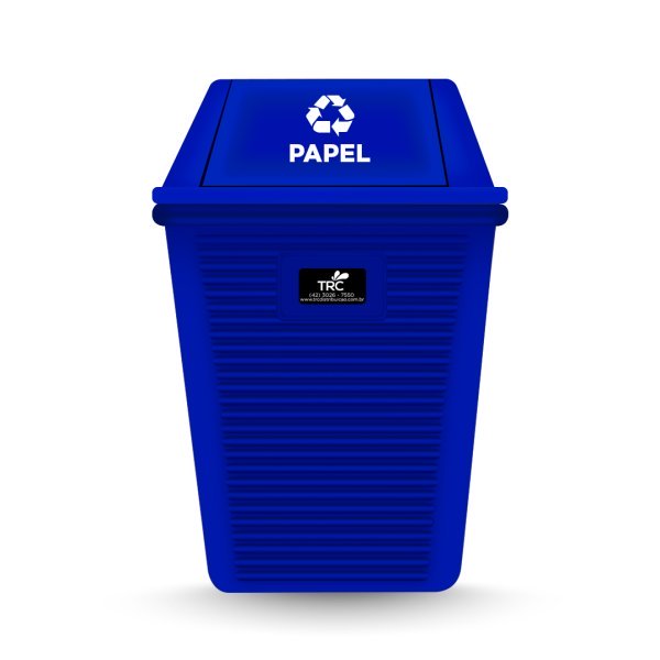 LIXEIRA QUADRADA BASCULANTE BELOSCH – 100 L – AZUL