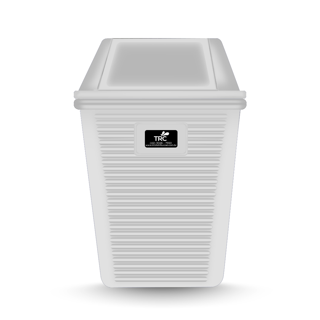 LIXEIRA QUADRADA BASCULANTE BELOSCH – 60 L – BRANCA