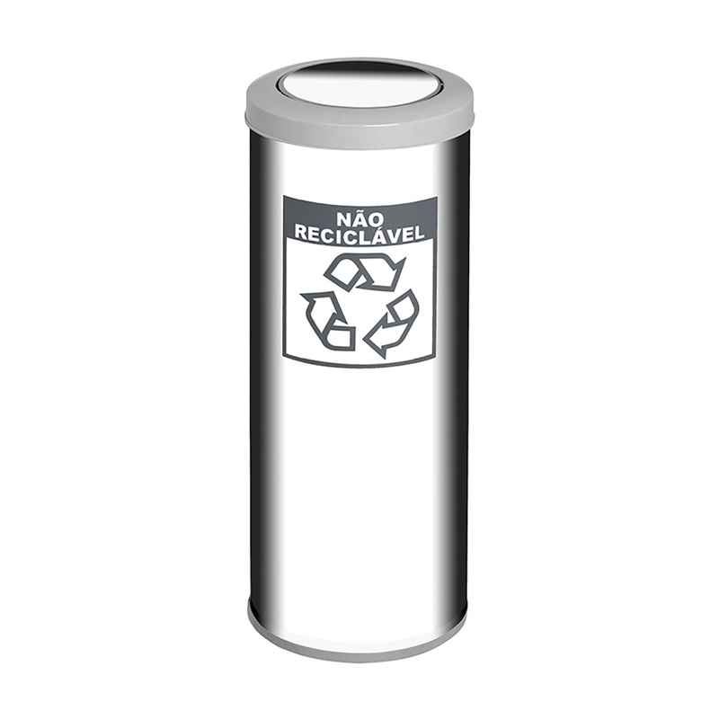 LIXEIRA VIEL – 30 L – CINZA NÃO RECICLÁVEL – 3593