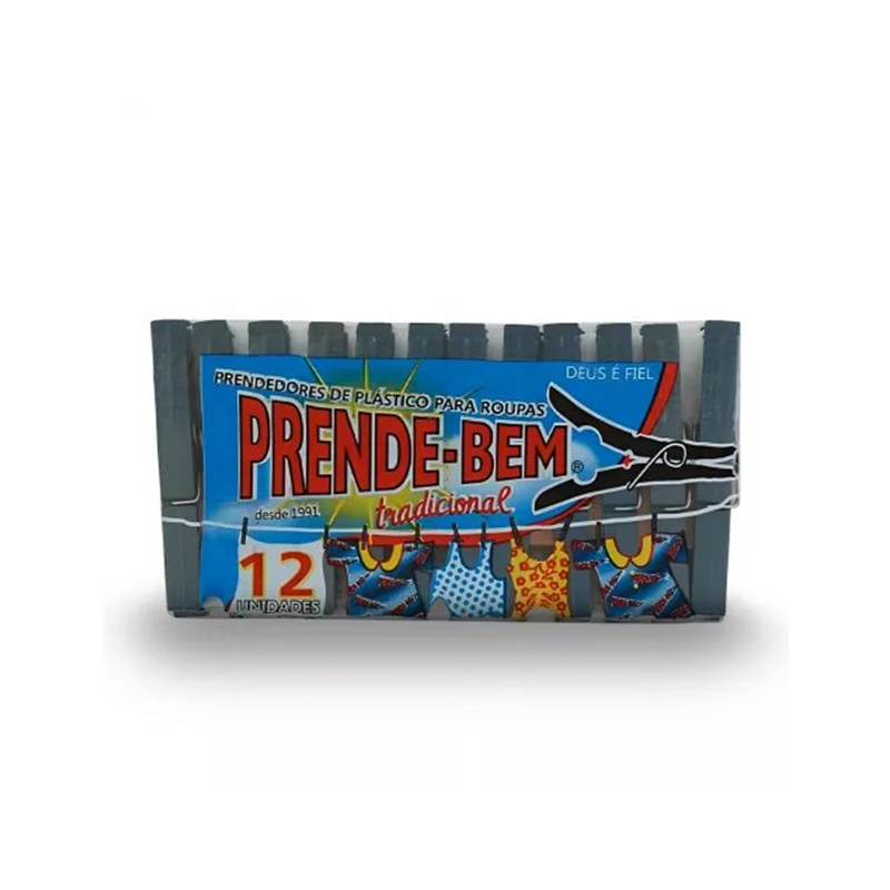PRENDEDOR DE ROUPA DE PLÁSTICO - 12UN