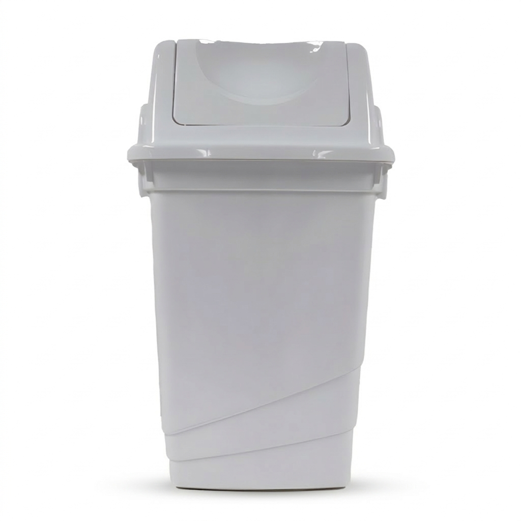 LIXEIRA QUADRADA BASCULANTE FORTCOM – 10 L – BRANCA