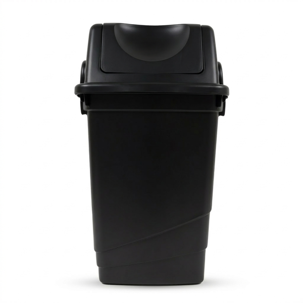 LIXEIRA QUADRADA BASCULANTE FORTCOM – 30 L – PRETA