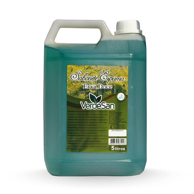 SABONETE ESPUMA ERVA DOCE VERDESAN - 5L