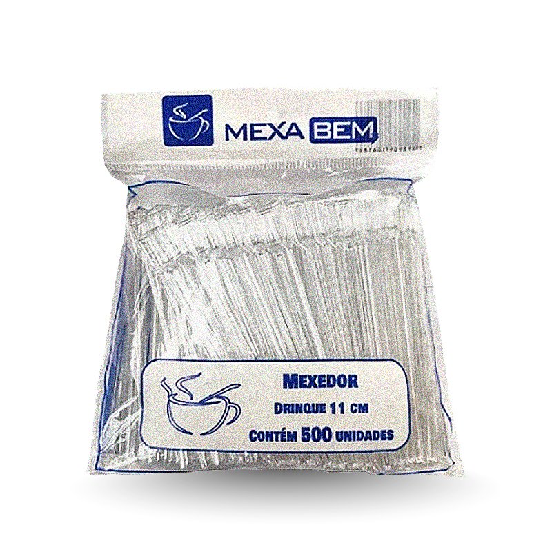 MEXEDOR DE PLÁSTICO PARA DRINK 500UN - 11CM