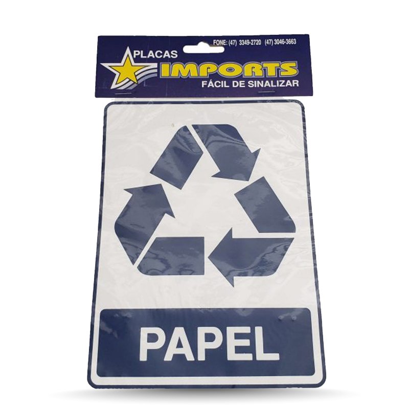 ADESIVO PARA LIXEIRA "PAPEL" - 15X20CM
