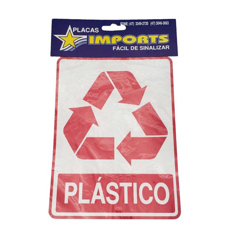 ADESIVO PARA LIXEIRA "PLÁSTICO" - 15X20CM