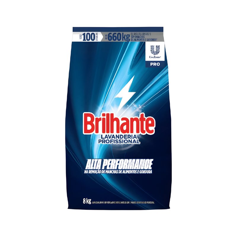 BRILHANTE EM PÓ LAVANDERIA PROFISSIONAL UNILEVER - 8KG