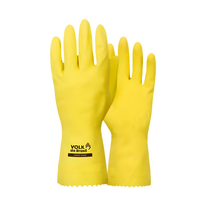 LUVA VOLK VERNIZ SILVER AMARELA - P