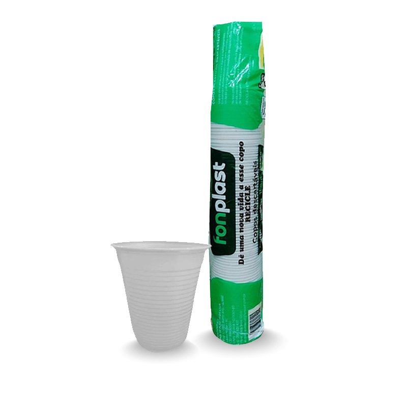 COPO BRANCO FONPLAST COM 100 UNIDADES - 180ML
