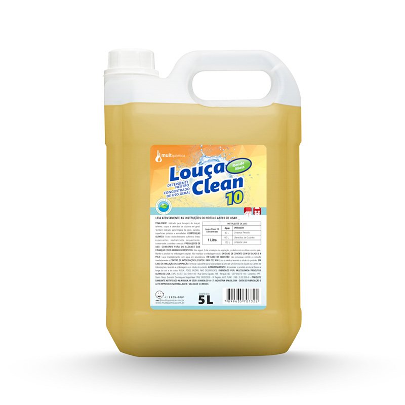 LOUCA CLEAN 10 DETERGENTE NEUTRO - 5L