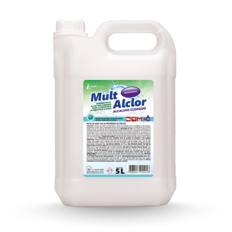MULT ALCLOR DESINFETANTE ALCALINO CLORADO - 5L