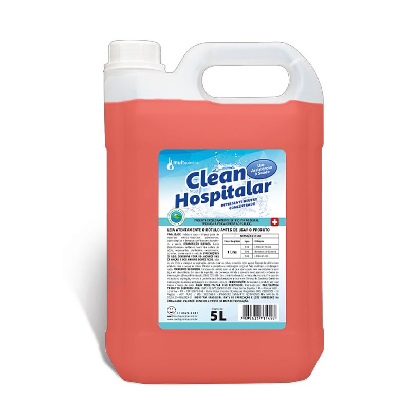 CLEAN HOSPITALAR DETERGENTE CONCENTRADO - 5L