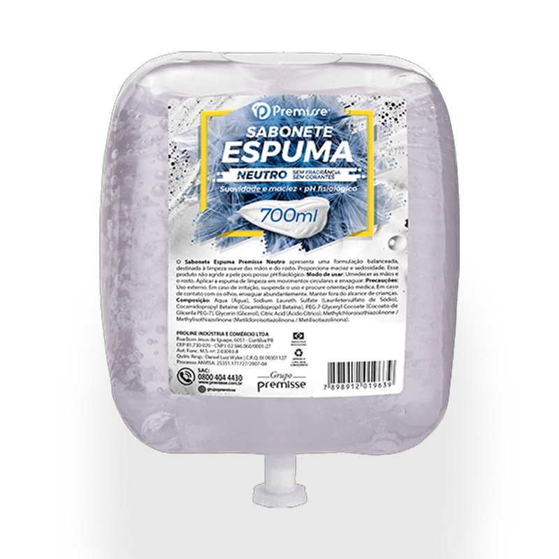 SABONETE ESPUMA NEUTRO PREMISSE - 700ML