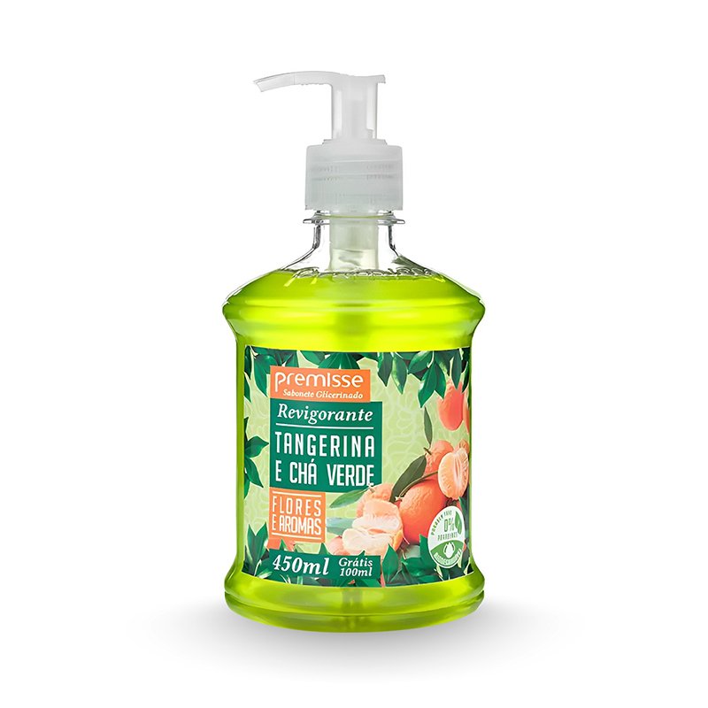 SABONETE LÍQUIDO TANGERINA E CHÁ VERDE PREMISSE - 450ML