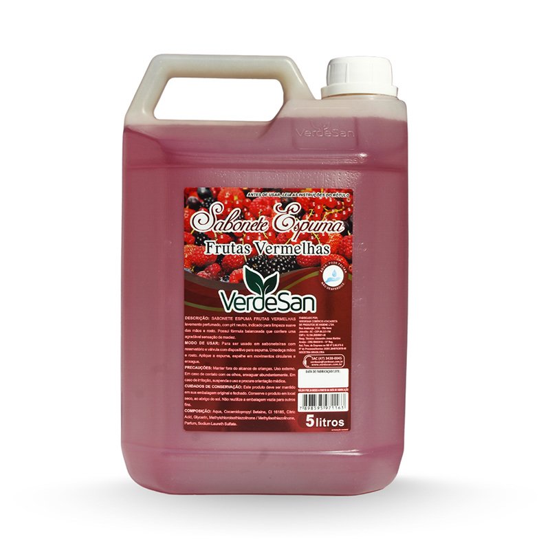 SABONETE ESPUMA FRUTAS VERMELHAS VERDESAN - 5L