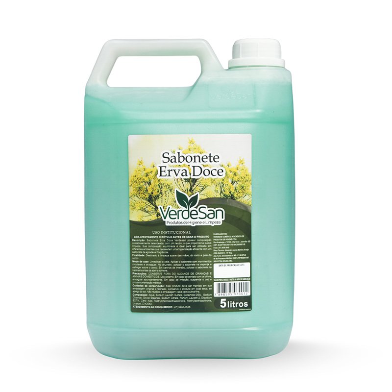 SABONETE LIQUIDO ERVA DOCE VERDESAN - 5L