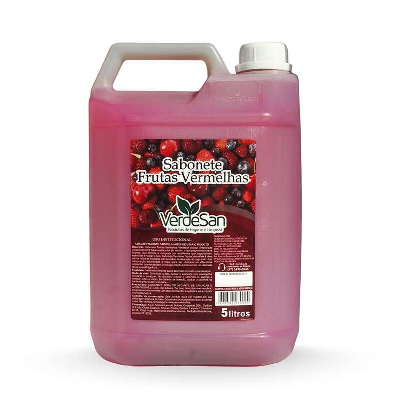 SABONETE LIQUIDO FRUTAS VERMELHO VERDESAN - 5L