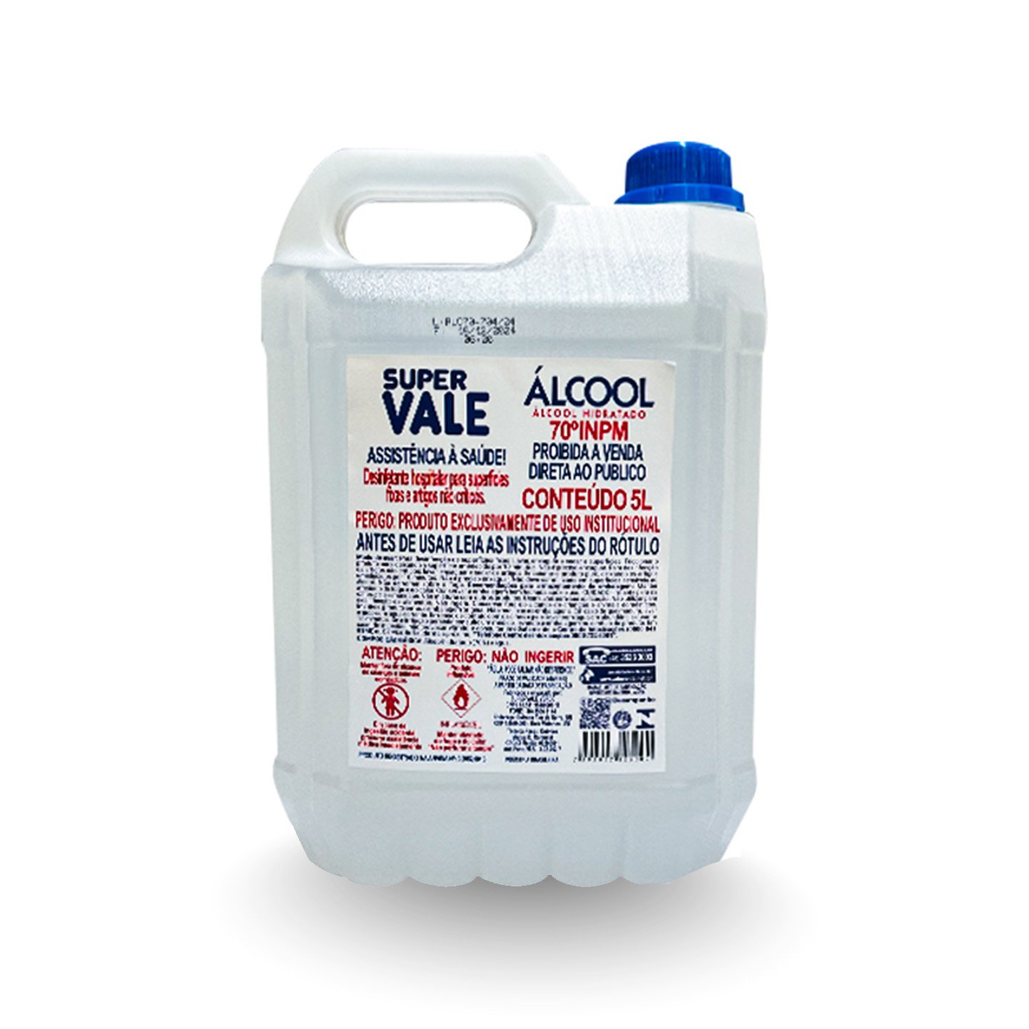 ÁLCOOL HOSPITALAR 70% SUPER VALE 70 - 5L