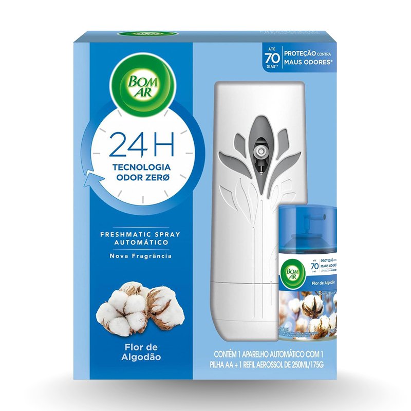 BOM AR AEROSSOL FLOR DE ALGODÃO + REFIL - 250ML