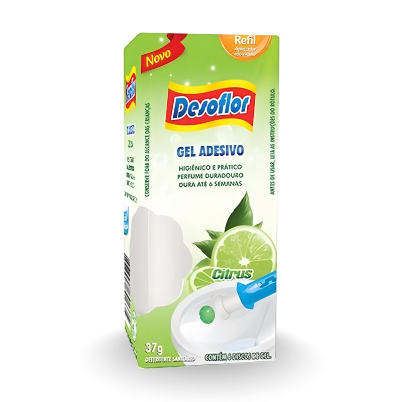 REFIL GEL SANITÁRIO CITRUS COM APLICADOR DESOFLOR – 37G