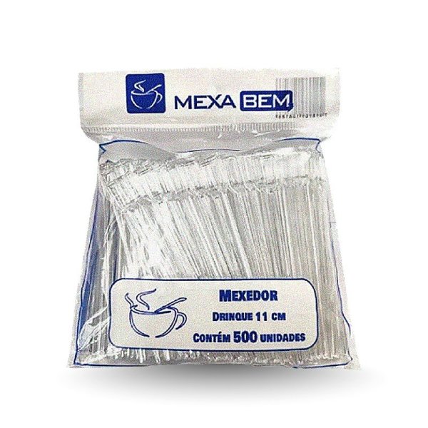 MEXEDOR DE PLÁSTICO PARA DRINK 500UN - 11CM