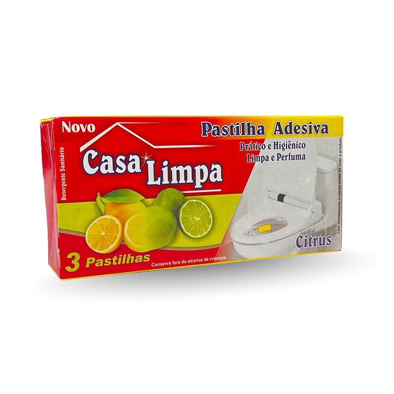 PASTILHA ADESIVA SANITÁRIA CITRUS CASA LIMPA - 3UN