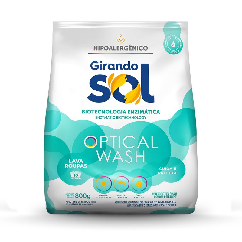 SABÃO EM PÓ OPTIC WASH GIRANDO SOL - 800G