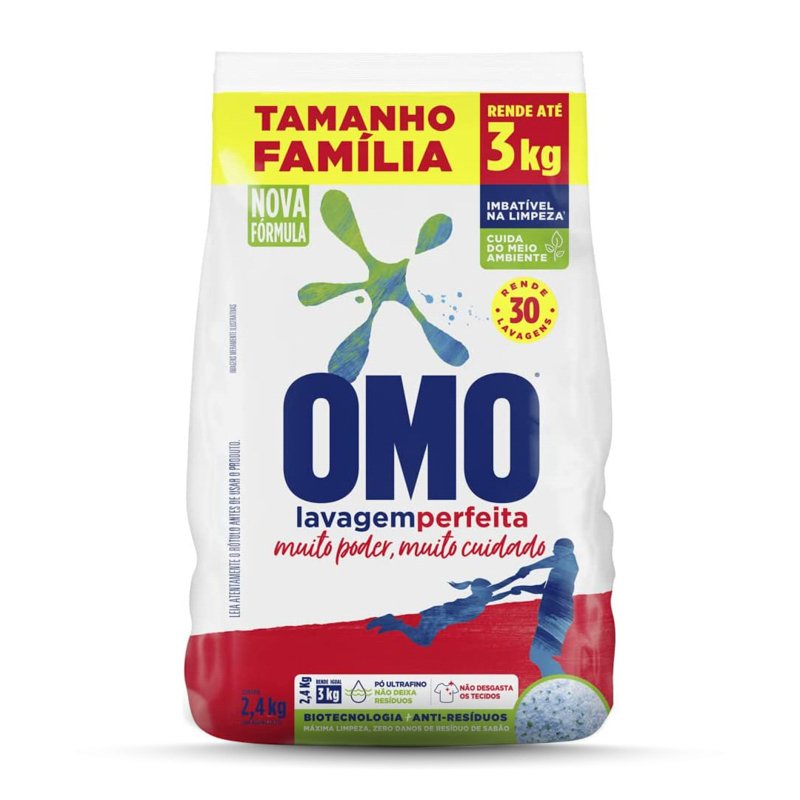 SABÃO EM PÓ OMO LAVAGEM PERFEITA - 2,4KG