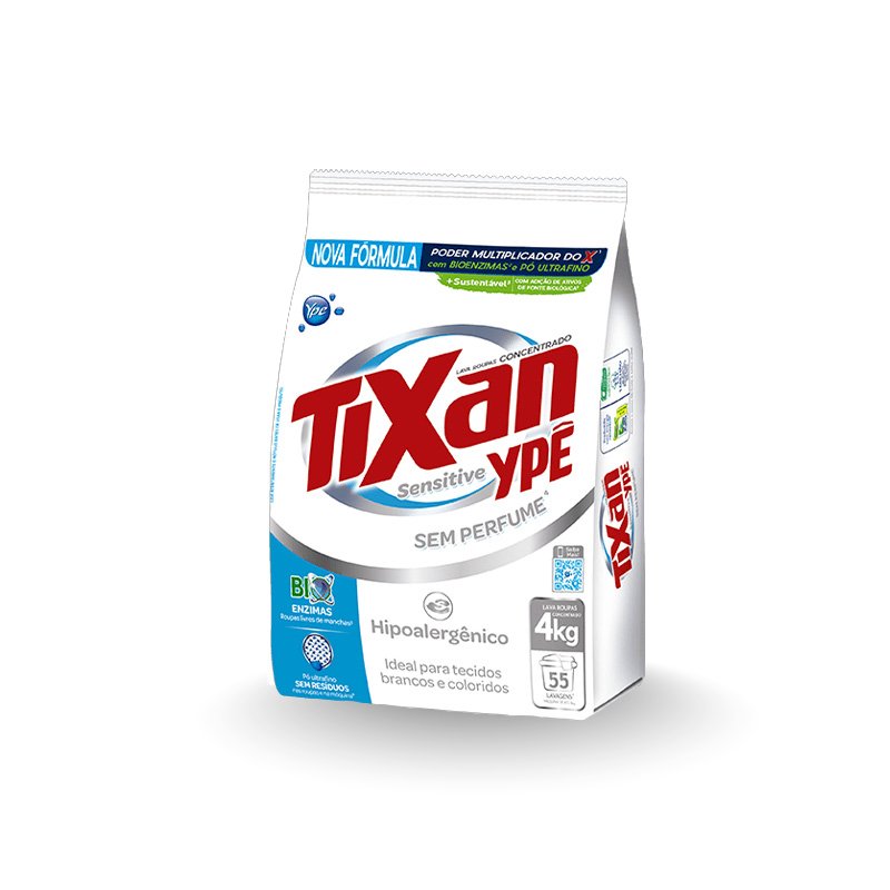 SABÃO EM PÓ SENSITIVE SEM PERFUME TIXAN YPÊ - 4KG