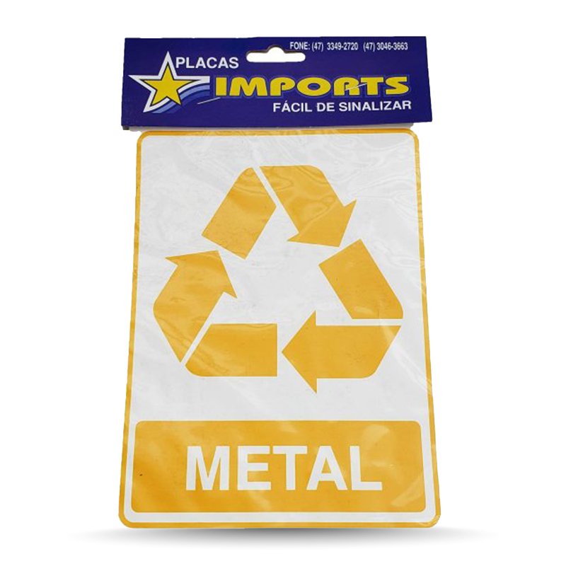 ADESIVO PARA LIXEIRA "METAL" - 15X20CM