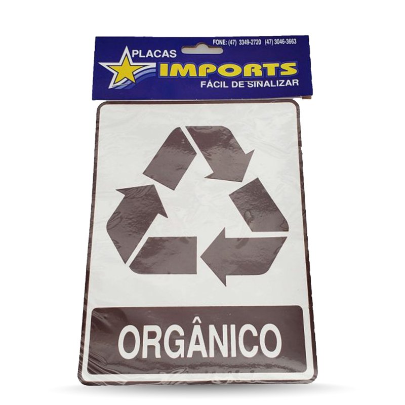 ADESIVO PARA LIXEIRA "ORGÂNICO" - 15X20CM