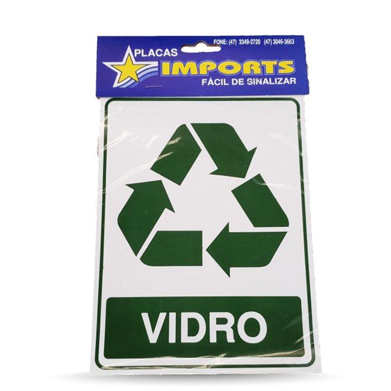 ADESIVO PARA LIXEIRA "VIDRO" - 15X20CM