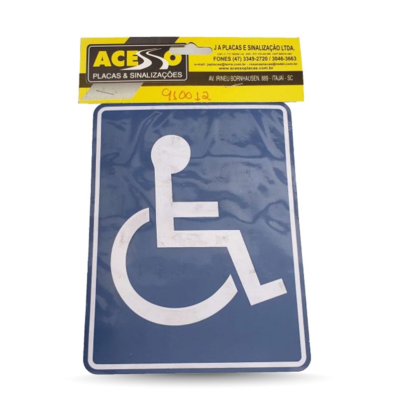PLACA "CADEIRANTE" - 15X20CM